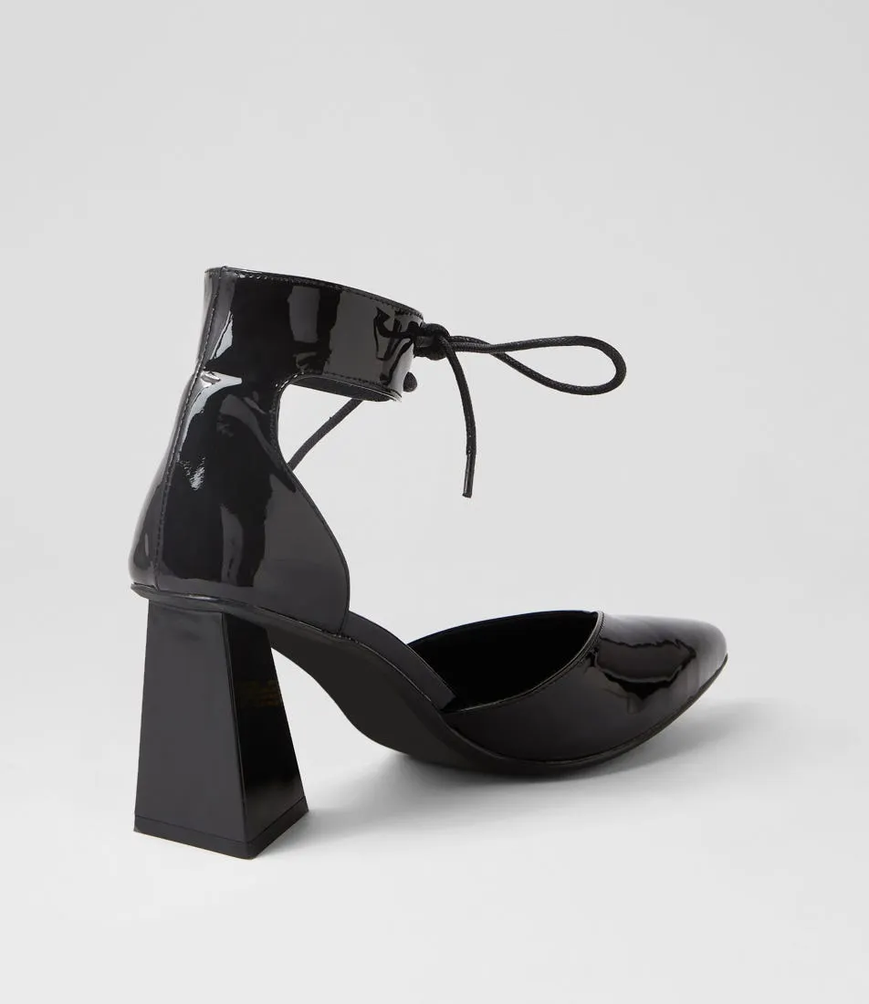 DJANGO & JULIETTE Hitany Black Patent Leather Heels