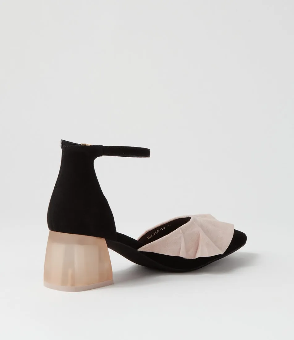 DJANGO & JULIETTE Makiko Black Nude Mary Jane Heels