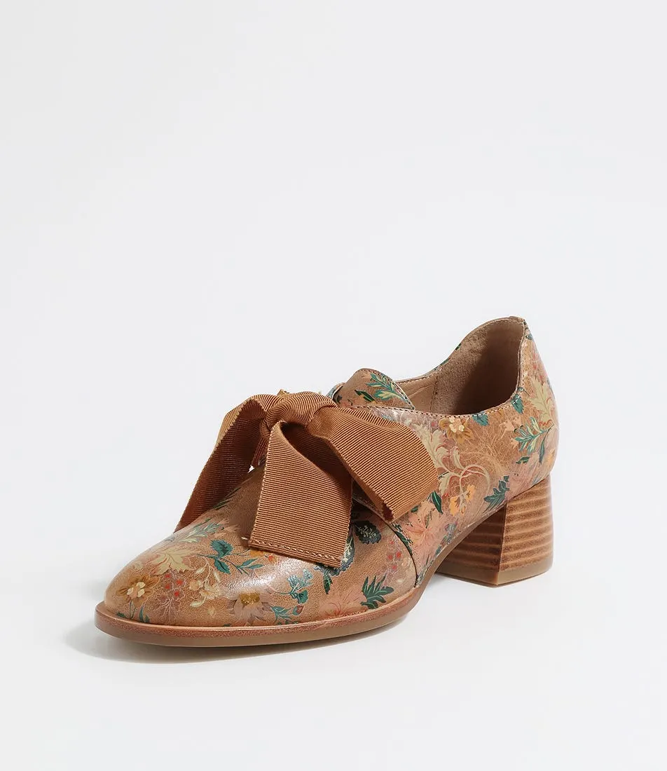 DJANGO & JULIETTE Nonah Vintage Tan Leather Heels