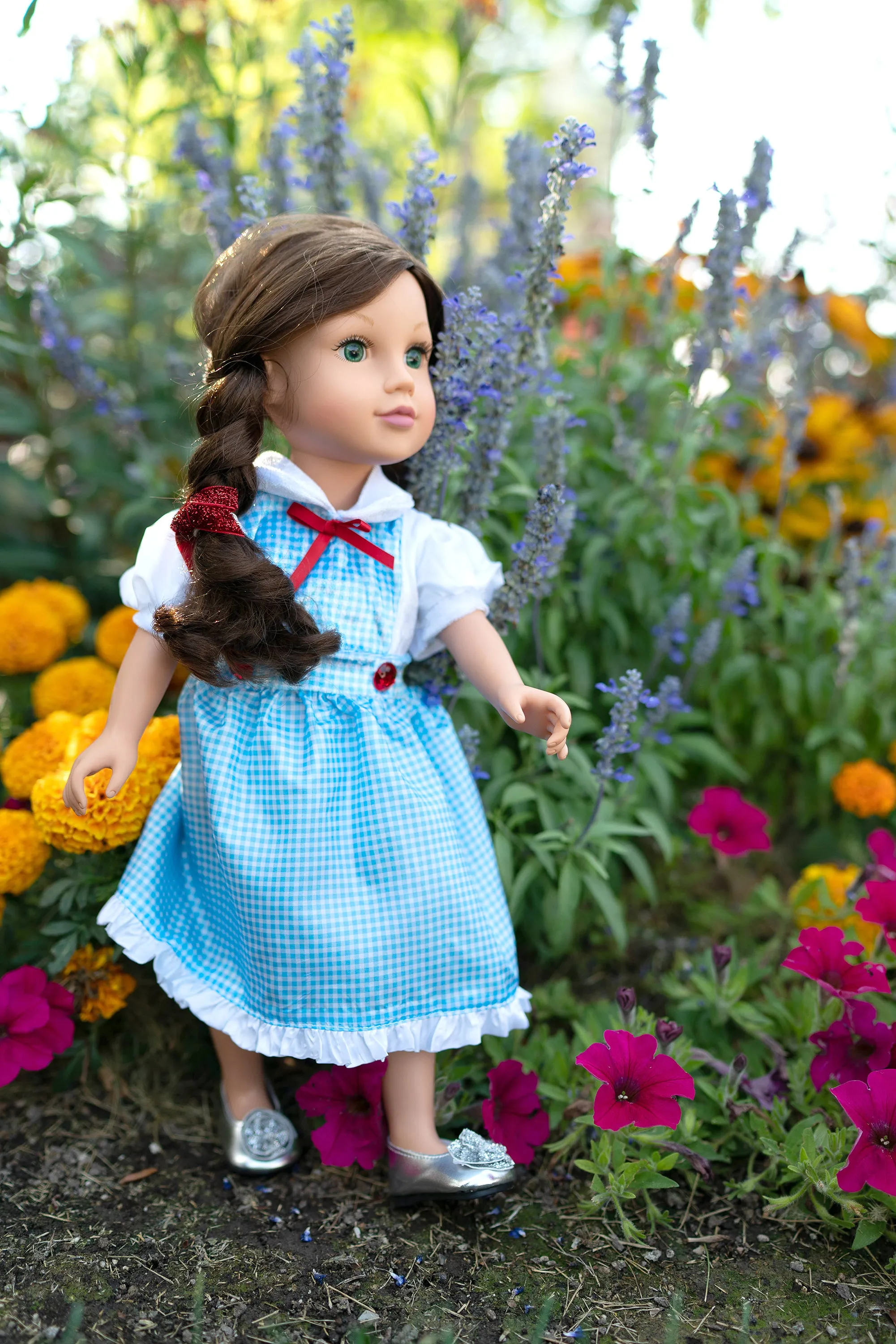 Vintage Doll Dress with Bows