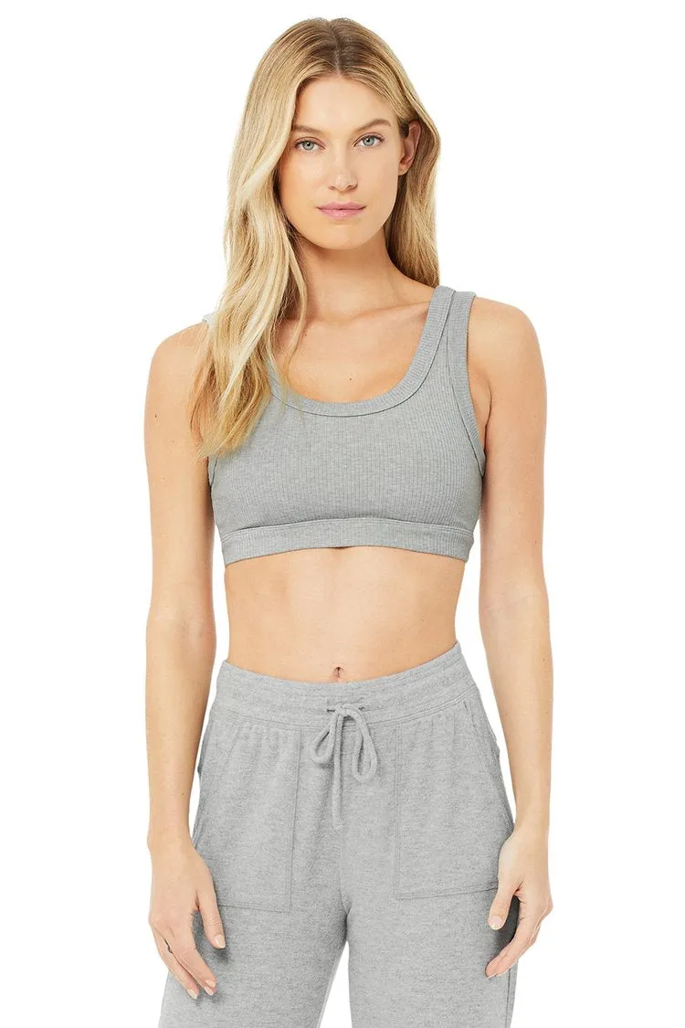 Dove Grey Women's Alo Yoga Wellness Bra