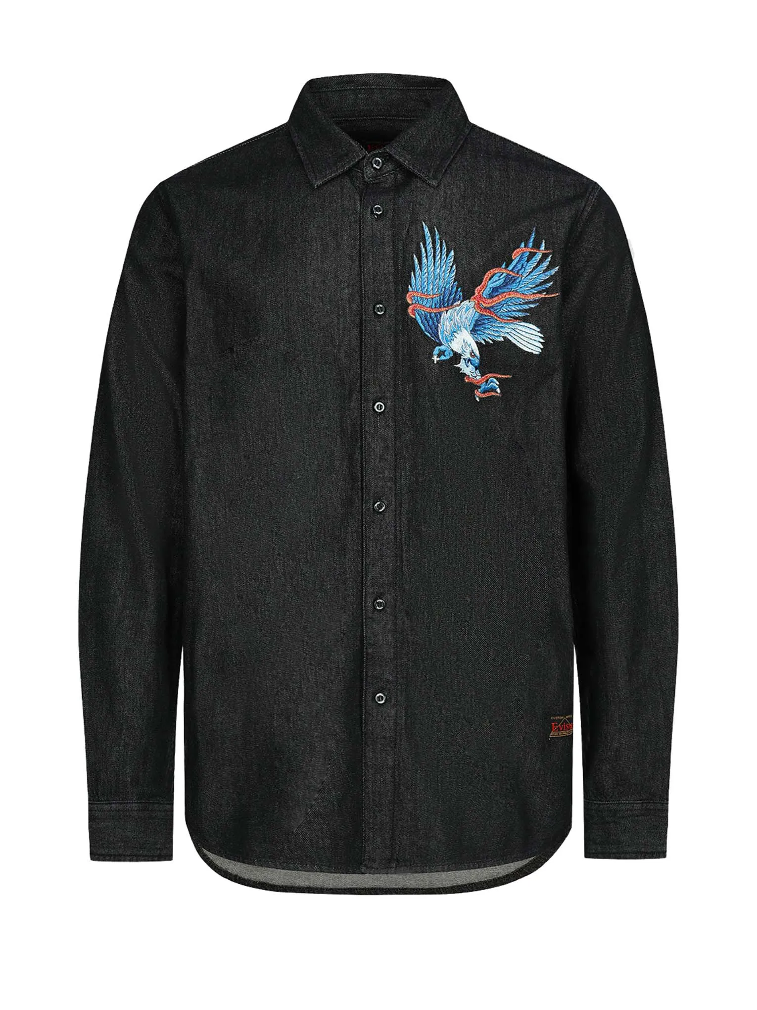 Eagle and Seagull Embroidery Denim Shirt