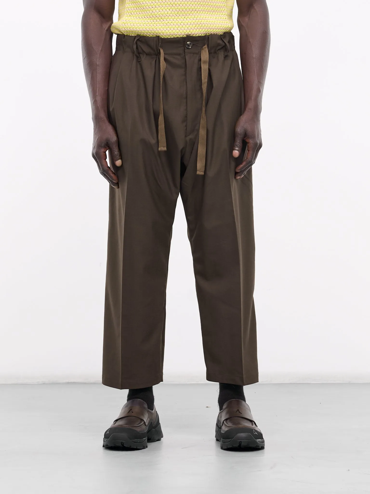 Elasticated Trousers (SLEC-BTTW-BRW-BROWN)