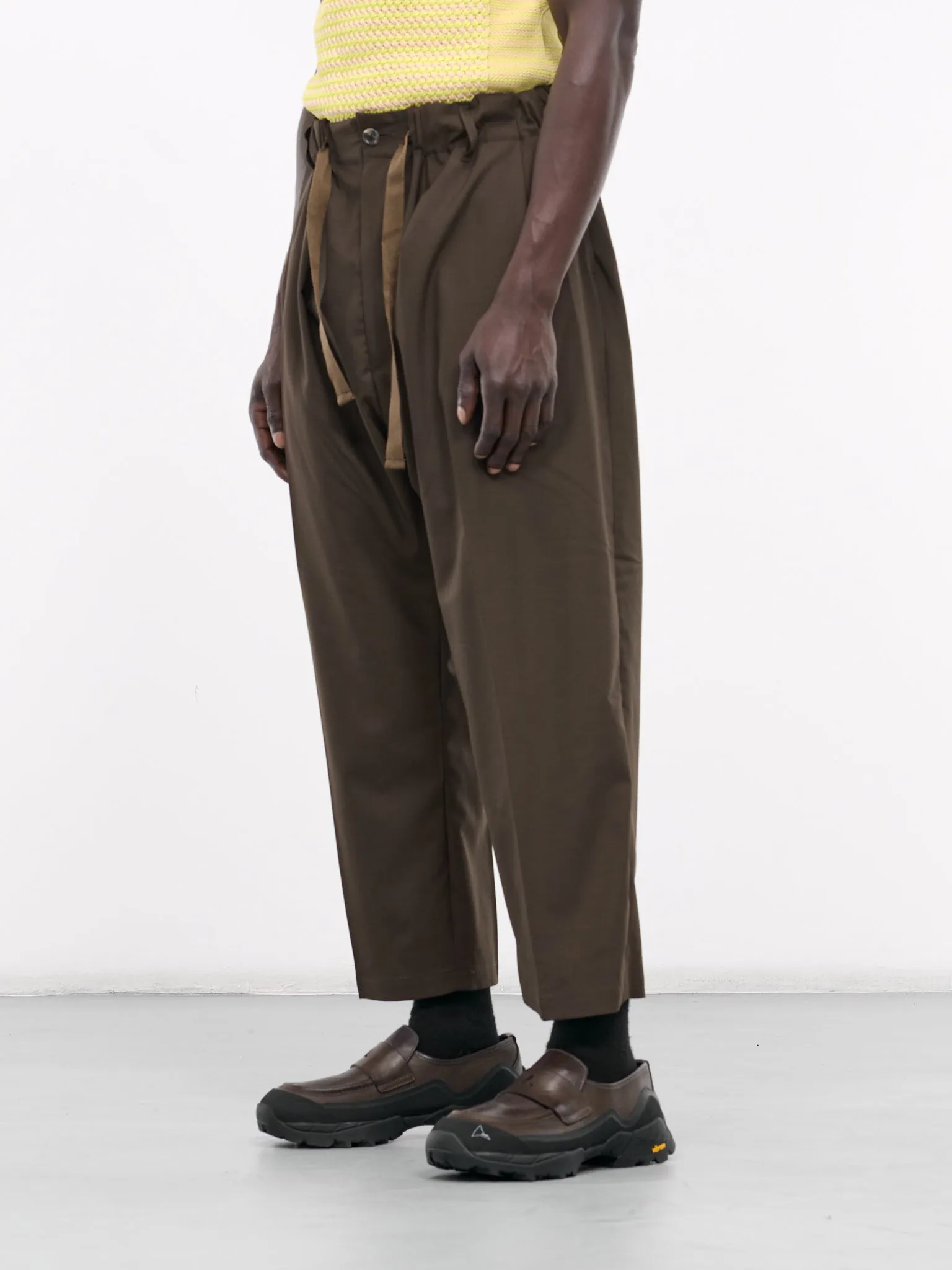 Elasticated Trousers (SLEC-BTTW-BRW-BROWN)