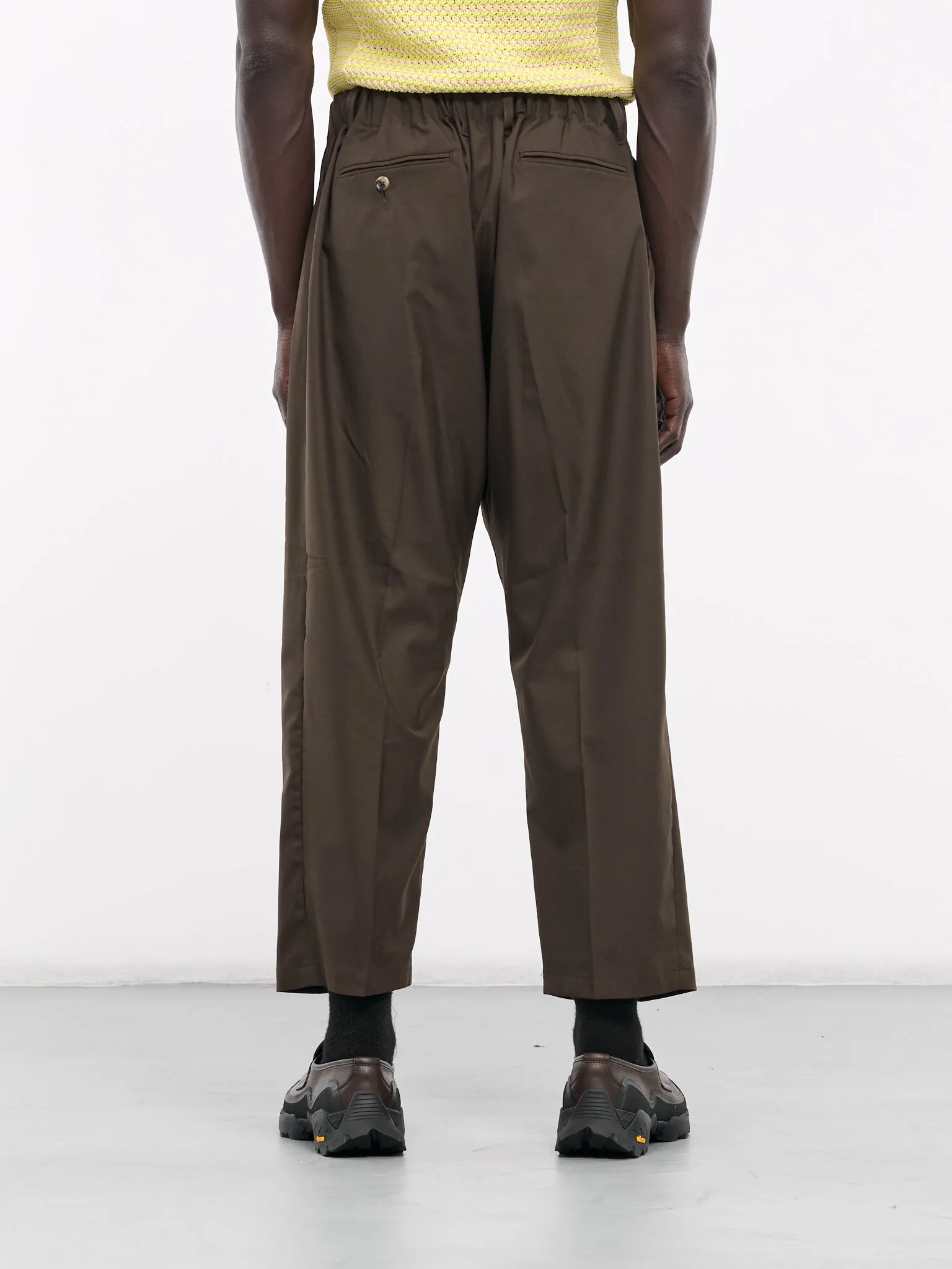 Elasticated Trousers (SLEC-BTTW-BRW-BROWN)