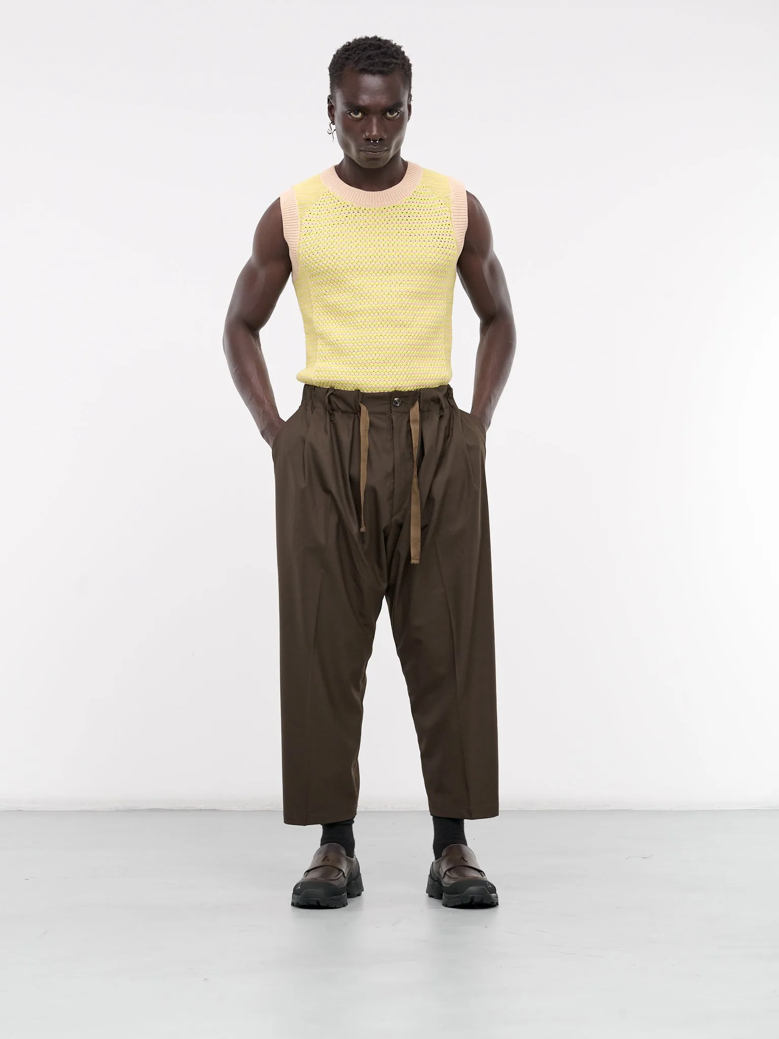 Elasticated Trousers (SLEC-BTTW-BRW-BROWN)