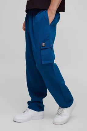 Elasticated Waist Skate Cropped Woven Tab Trousers