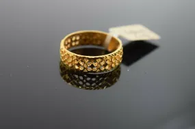 Elegant Ladies Band Ring in 22k Solid Gold, Size 7.25, Resizable