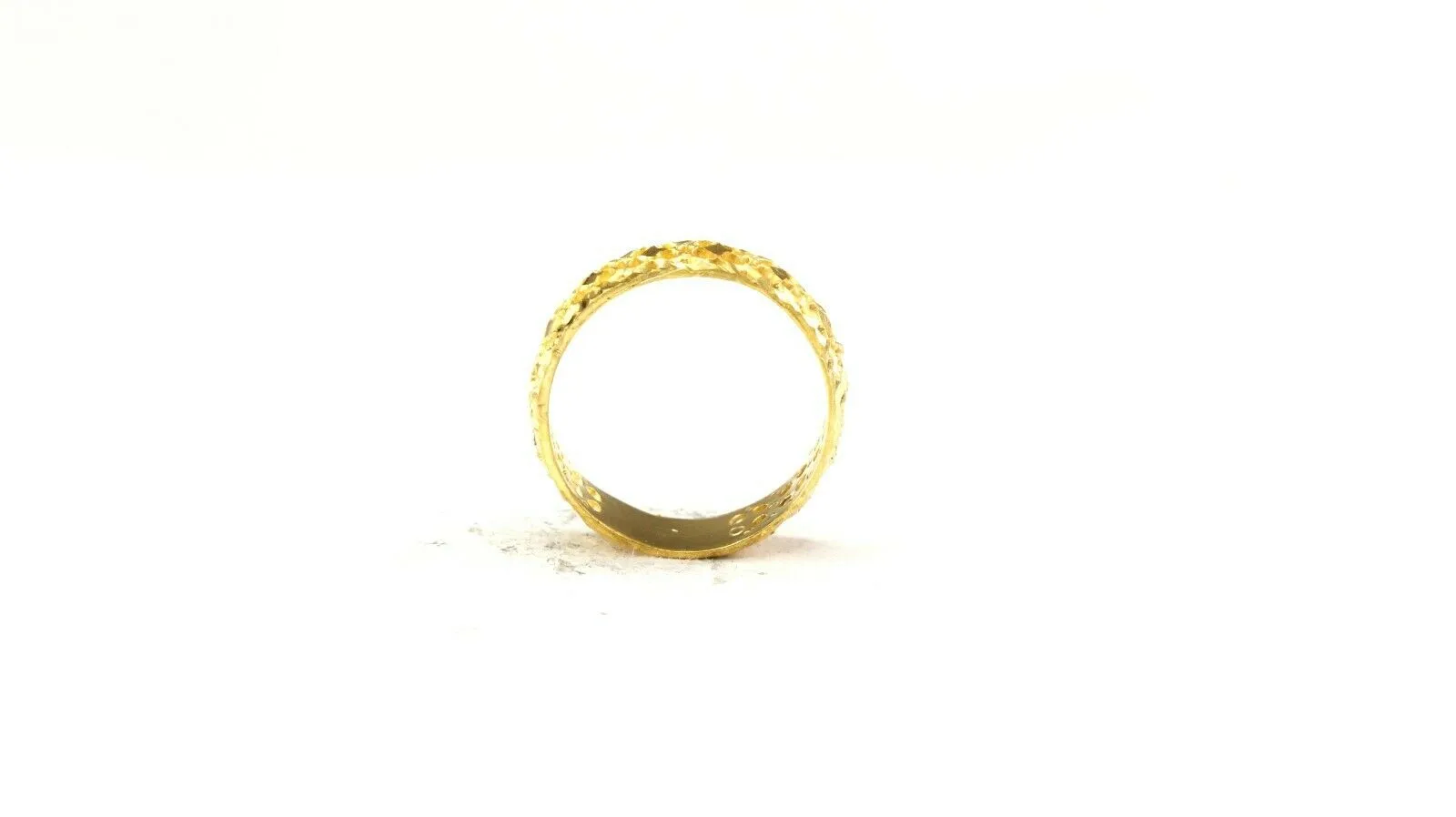 Elegant Ladies Band Ring in 22k Solid Gold, Size 7.25, Resizable