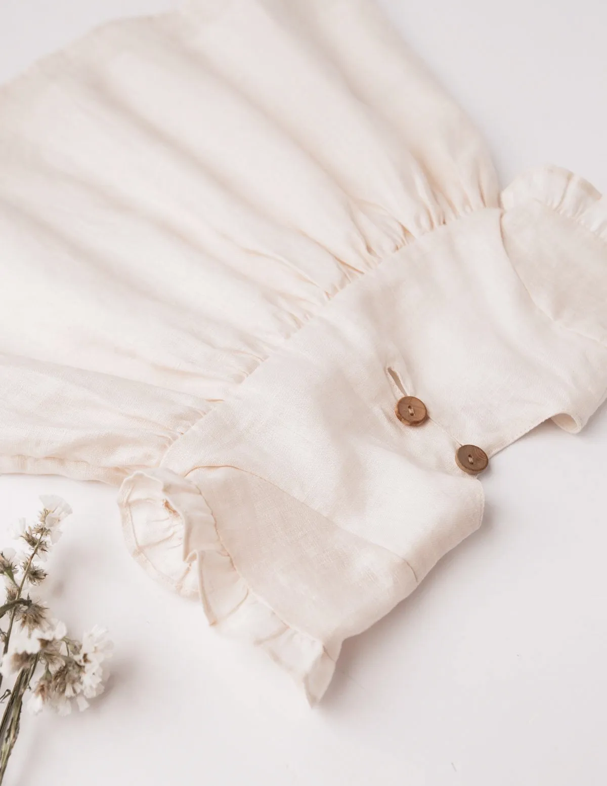 Baby Linen Dress Cookie Dough