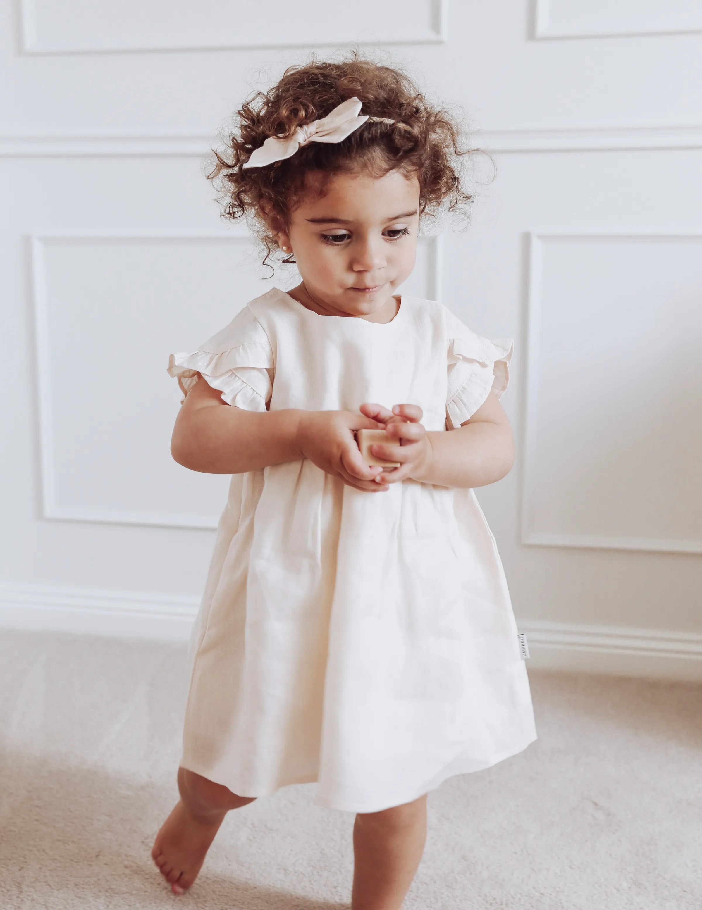 Baby Linen Dress Cookie Dough