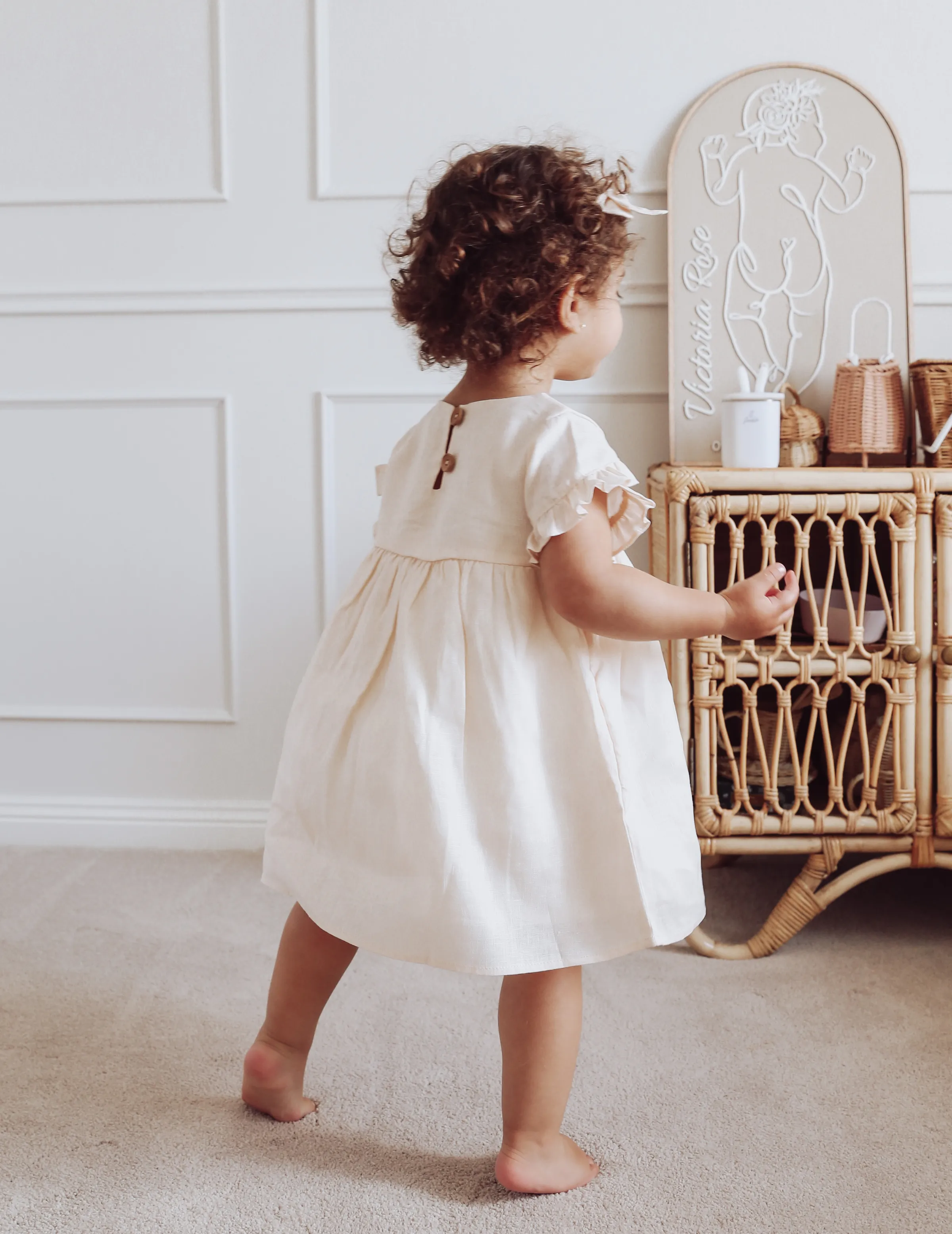 Baby Linen Dress Cookie Dough