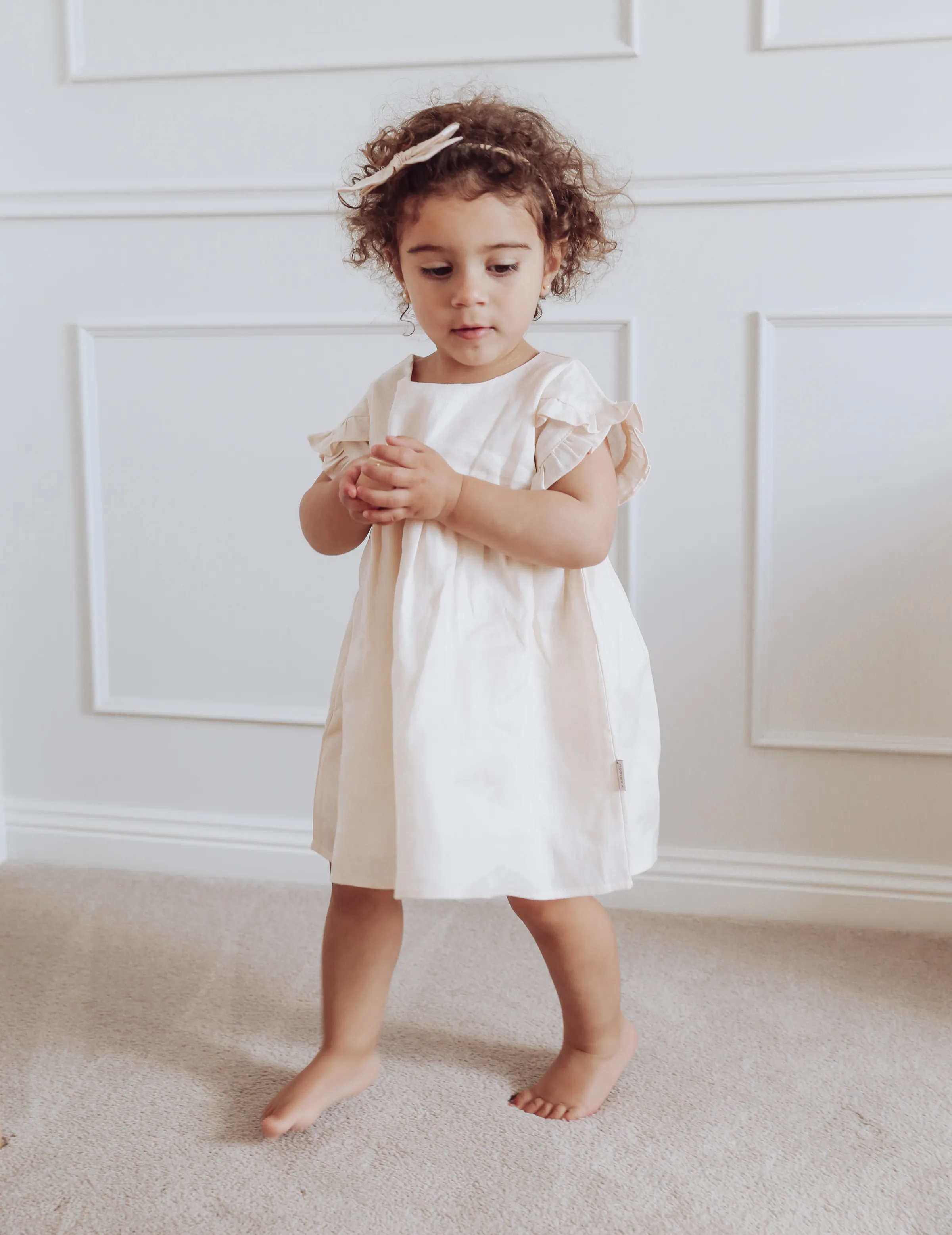 Baby Linen Dress Cookie Dough