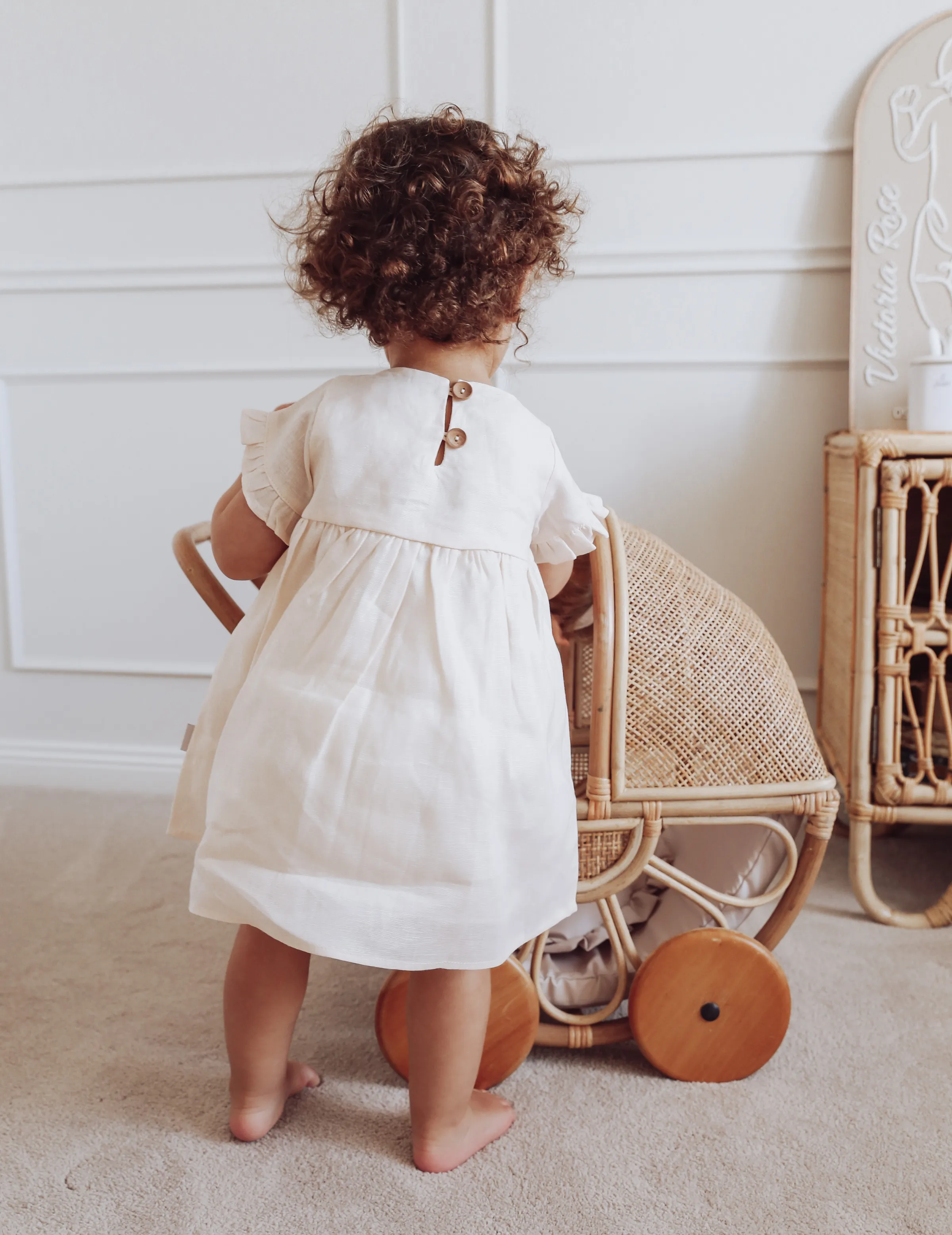 Baby Linen Dress Cookie Dough