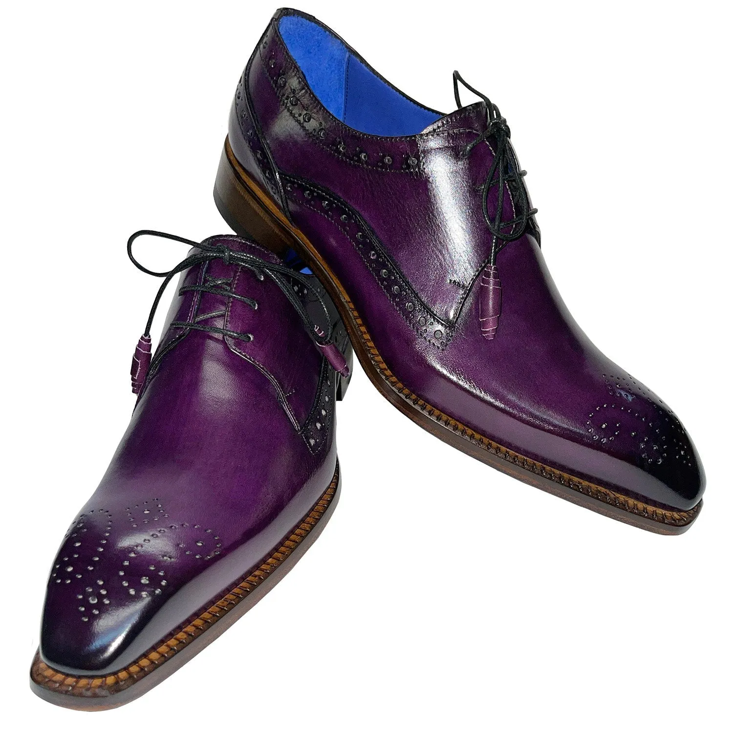 Purple Calf-Skin Leather Oxford Shoes for Men by Emilio Franco (EF1042)