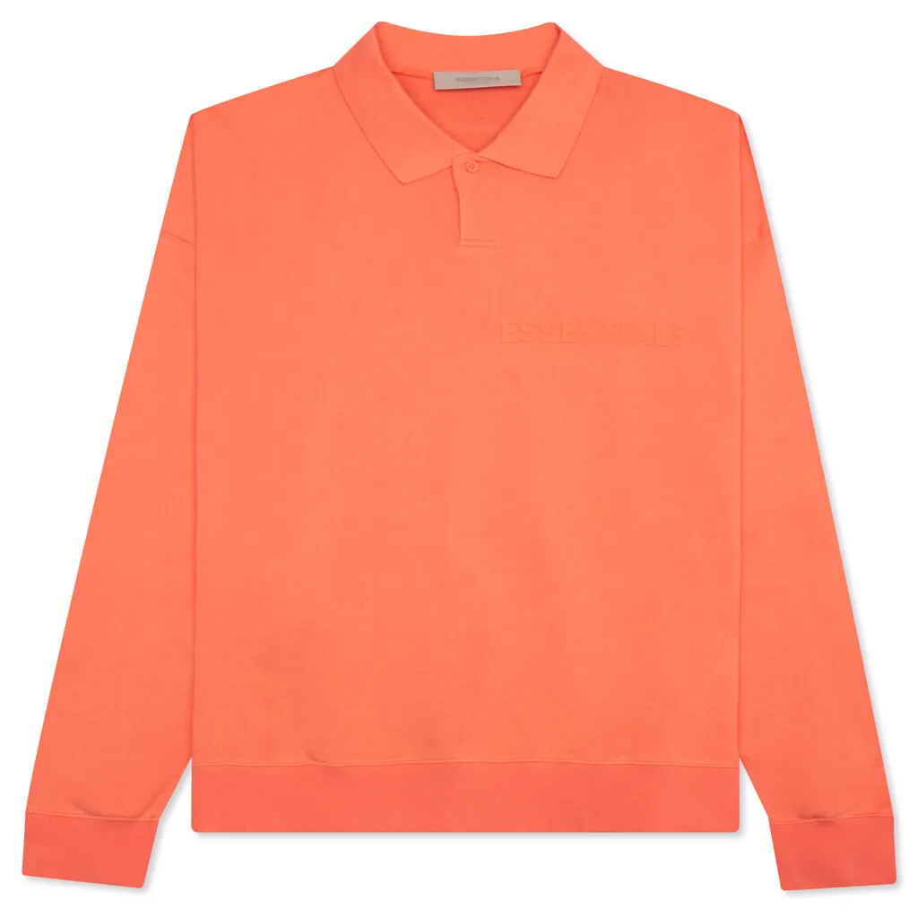 Long Sleeve Coral Polo from Essentials