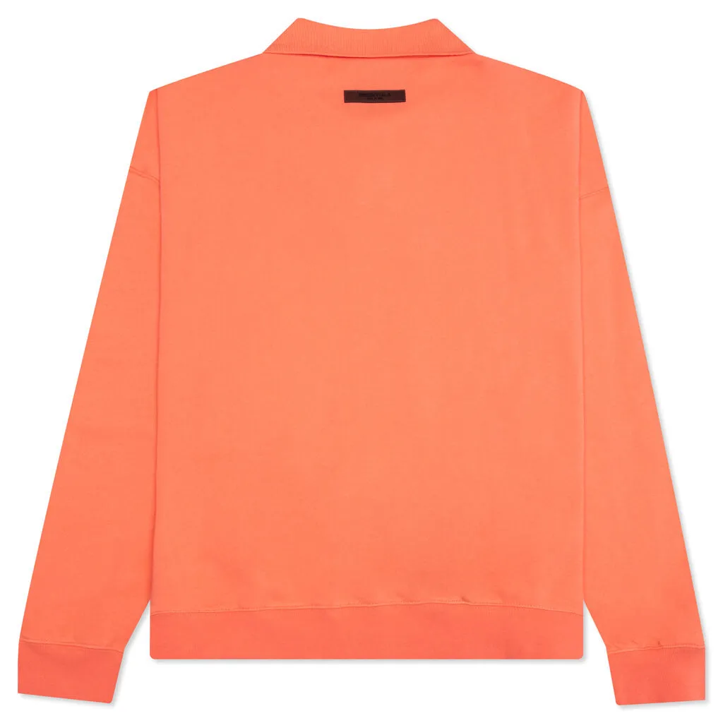 Long Sleeve Coral Polo from Essentials