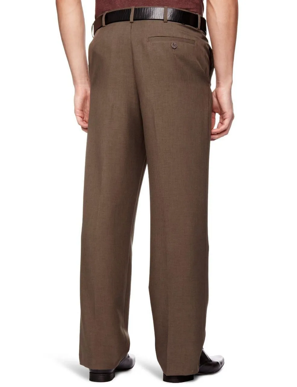 Farah Flexi Waist Trousers Taupe Marl Brown