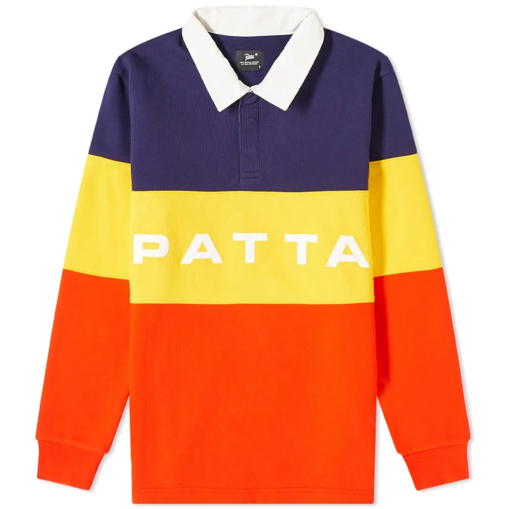 Fiery Red Puff Print Polo Sweat by Patta