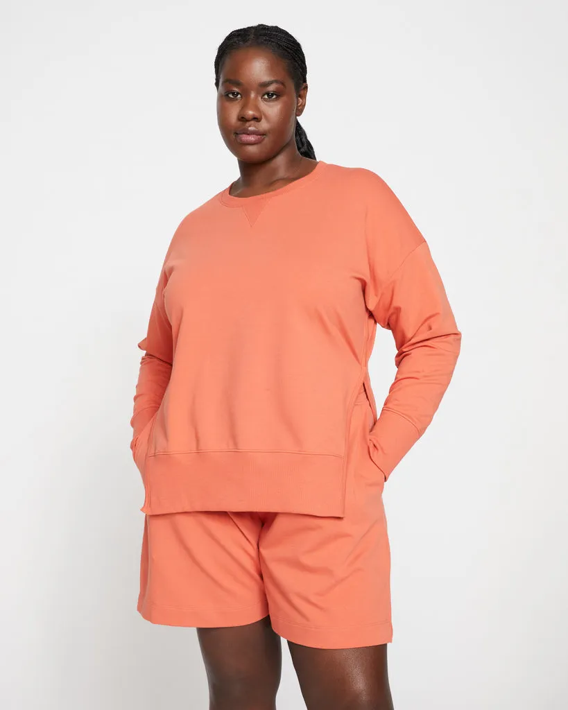 Fiona Side Slit Sweatshirt - Aperol