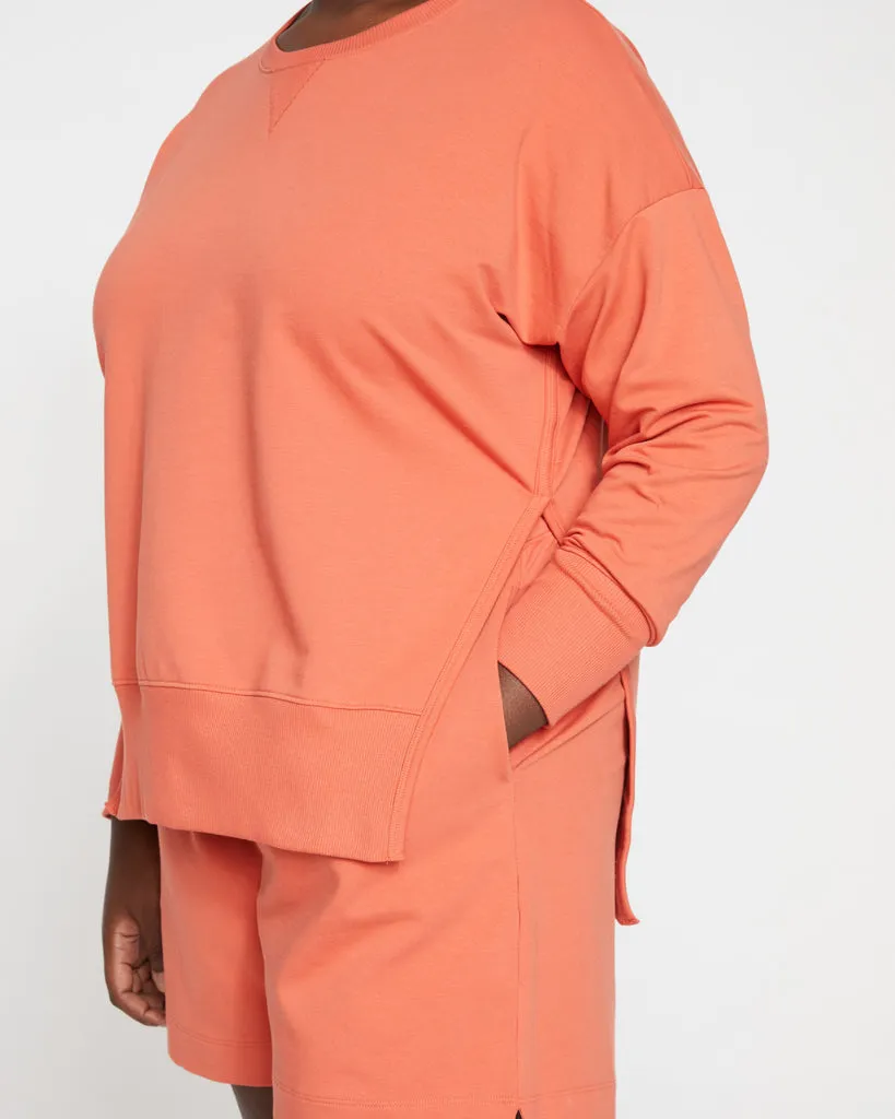 Fiona Side Slit Sweatshirt - Aperol