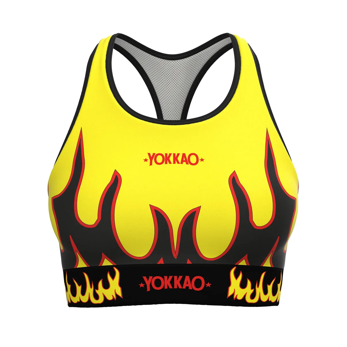 Flames Compression Sports Bra