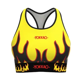 Flames Compression Sports Bra