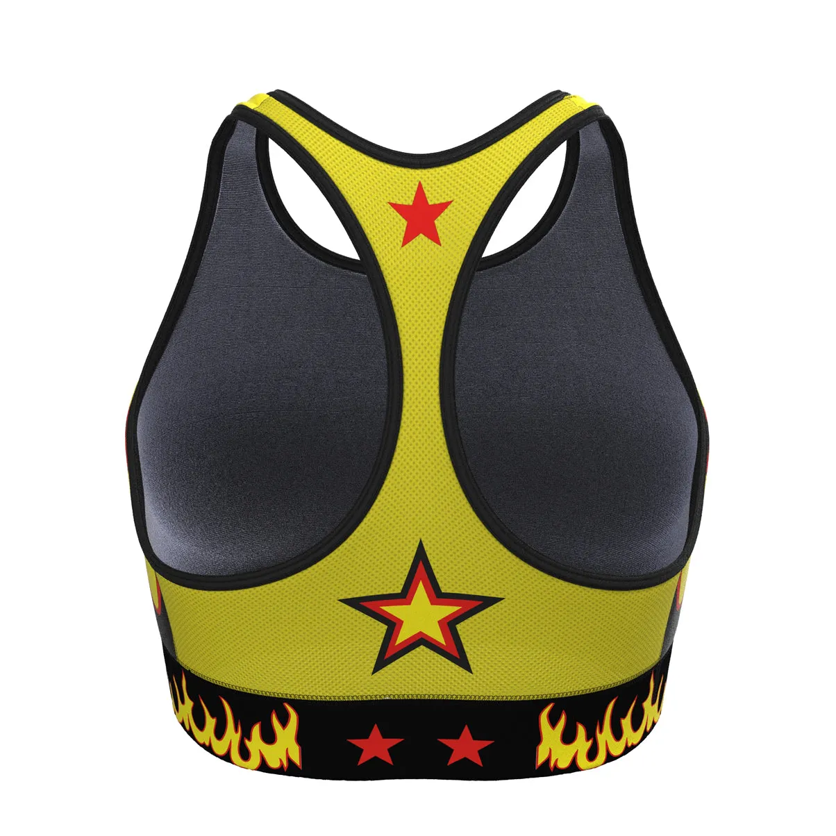 Flames Compression Sports Bra