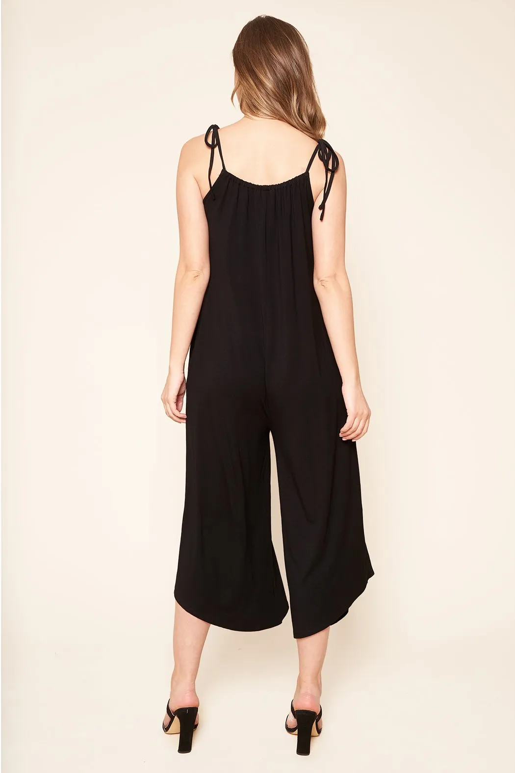 Florence Flowy Sleeveless Jersey Knit Jumpsuit