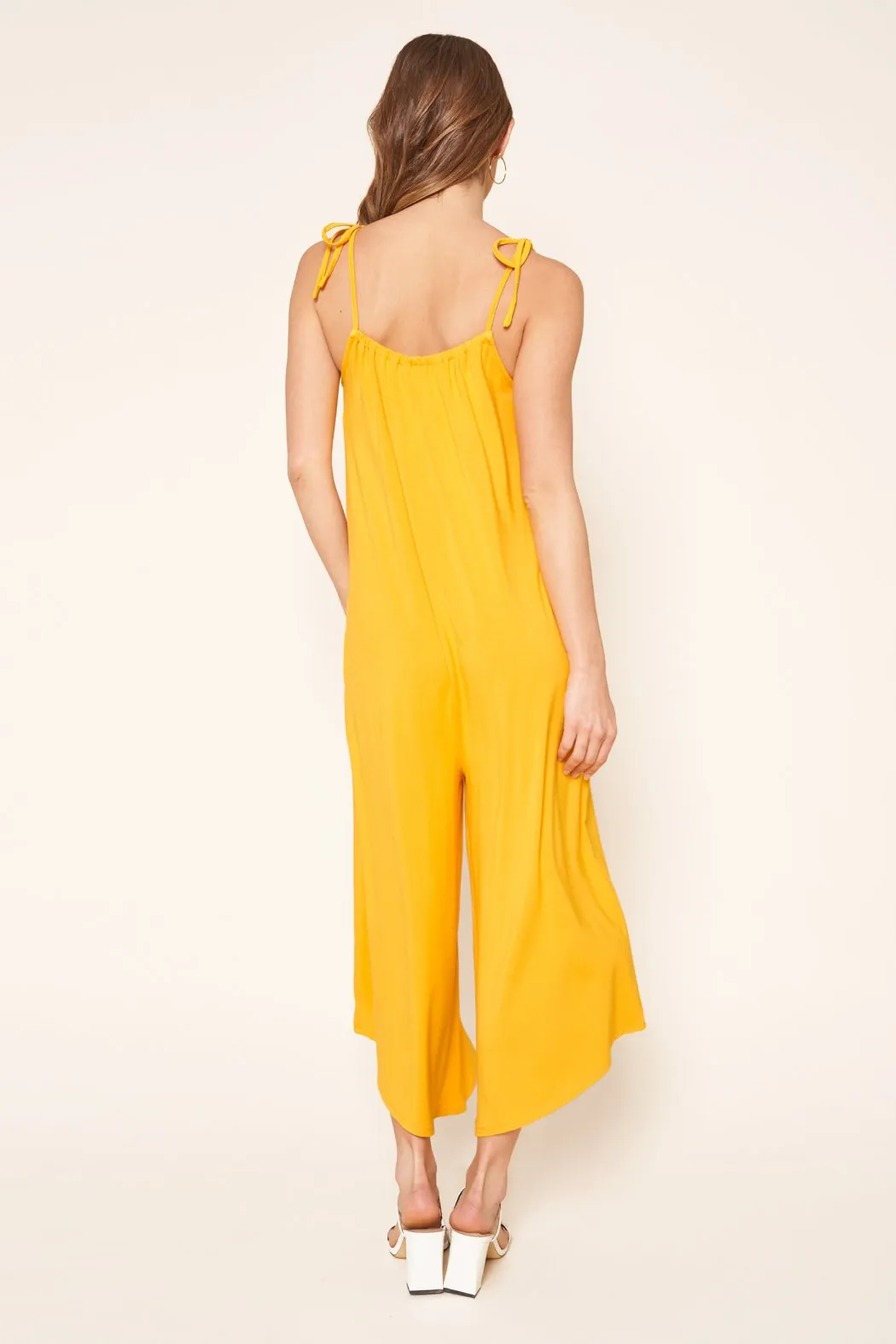 Florence Flowy Sleeveless Jersey Knit Jumpsuit