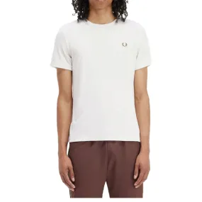 FRED PERRY TOWELLING T-SHIRT SNOW WHITE