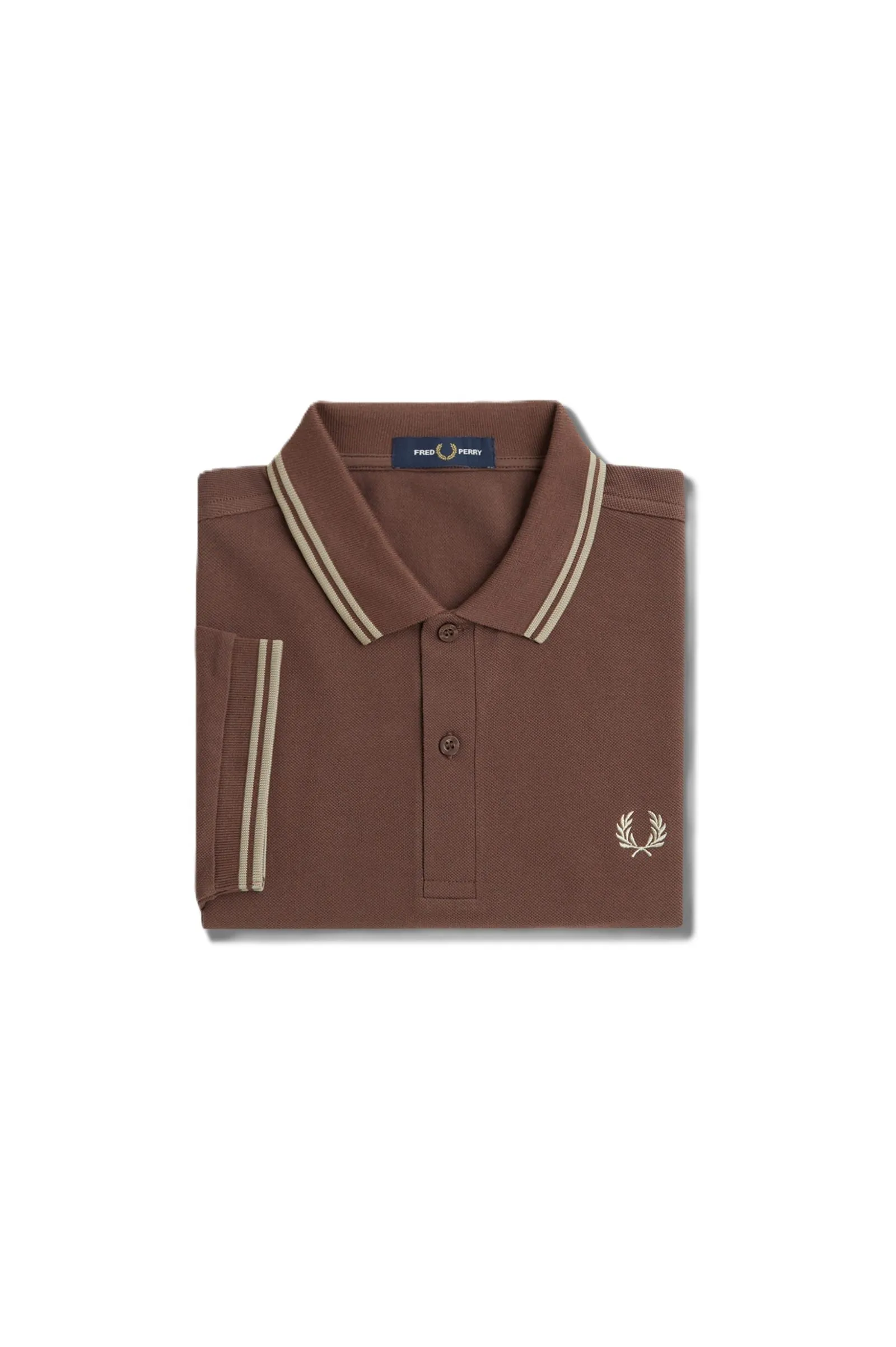 Fred Perry Twin Tipped Polo Shirt Brick/Warm Grey