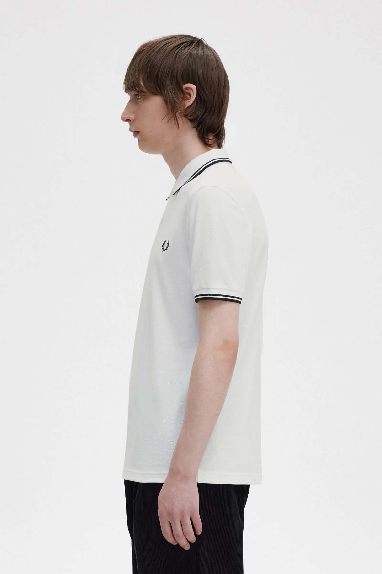 Fred Perry Twin Tipped Polo Shirt White