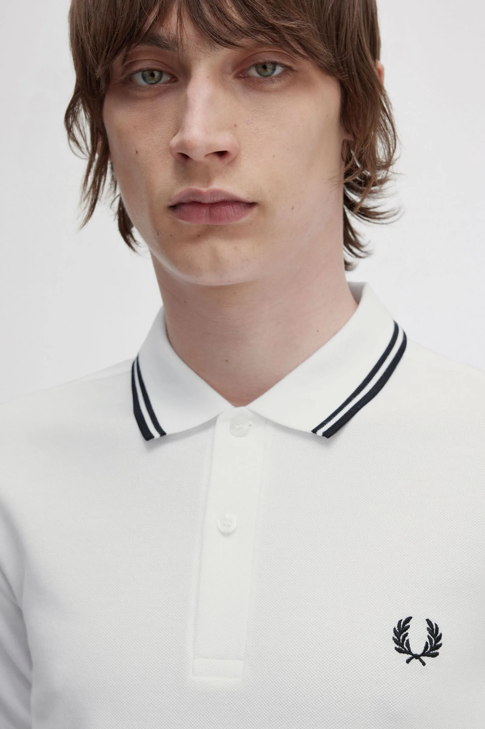 Fred Perry Twin Tipped Polo Shirt White