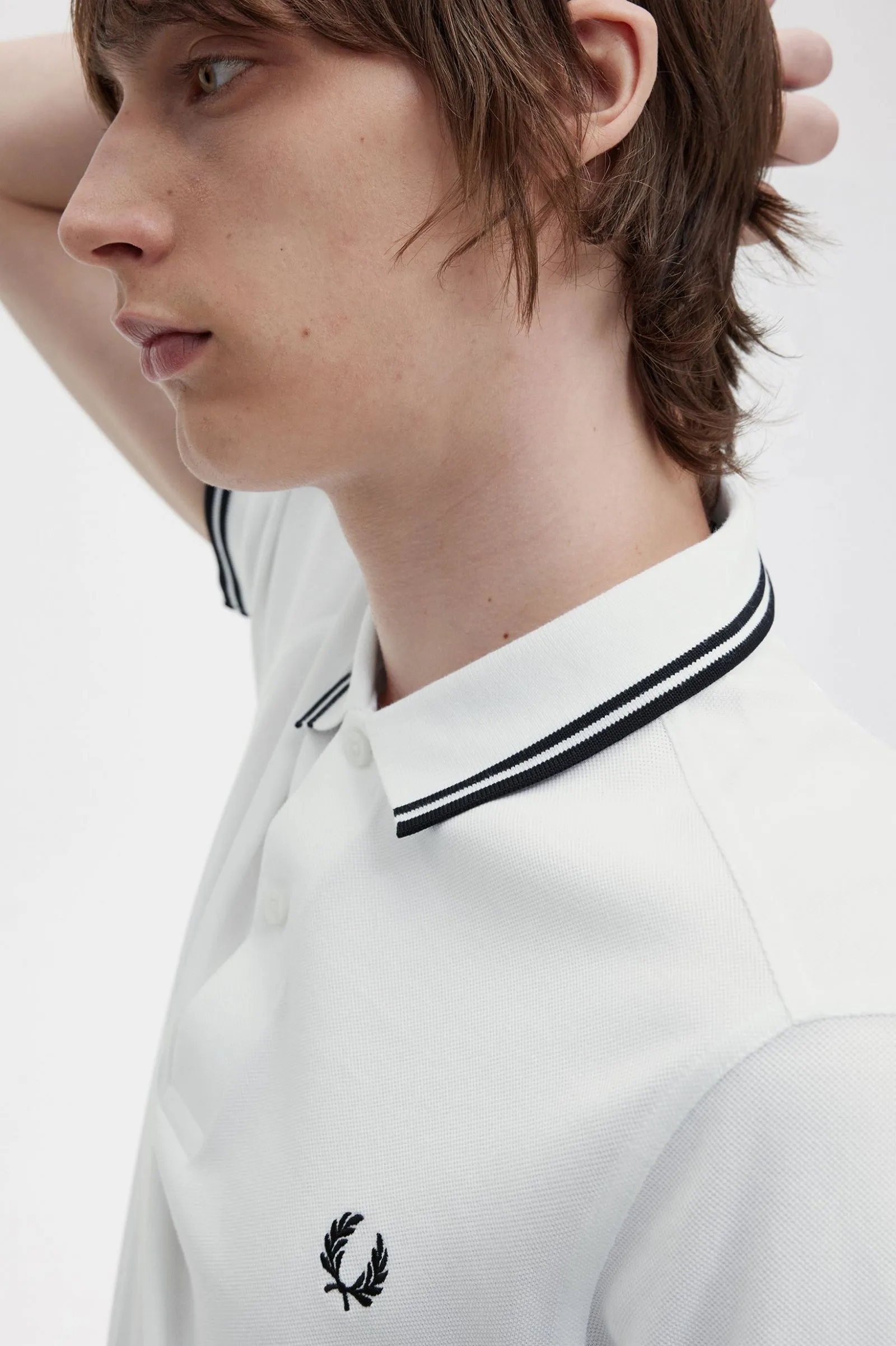 Fred Perry Twin Tipped Polo Shirt White