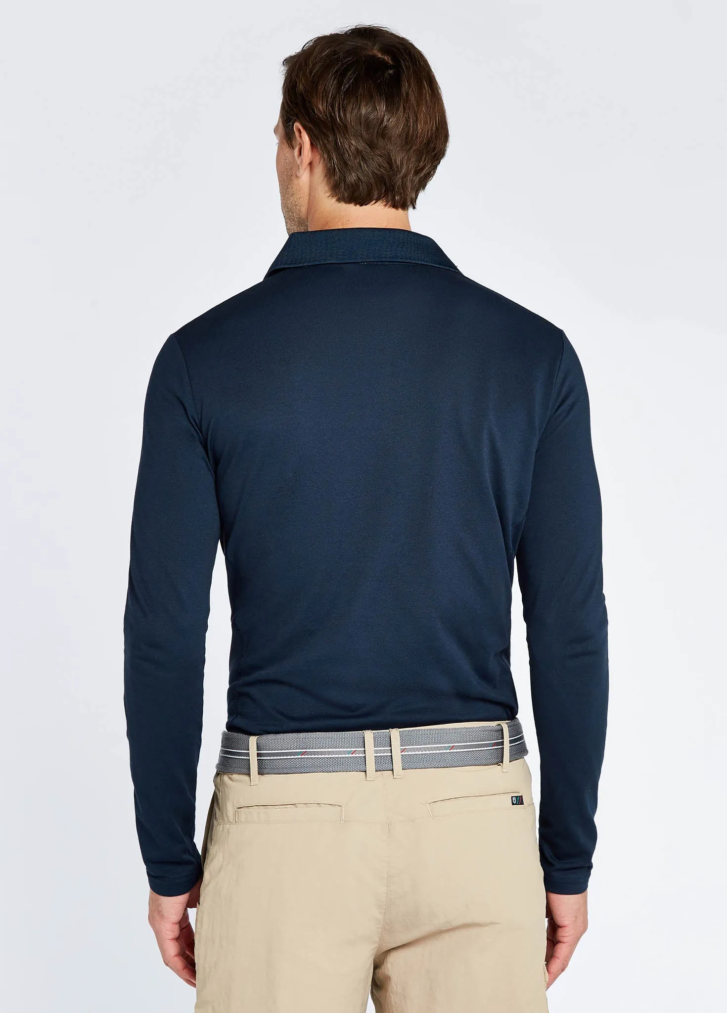 Freshford Mens Long-sleeved Polo - Navy