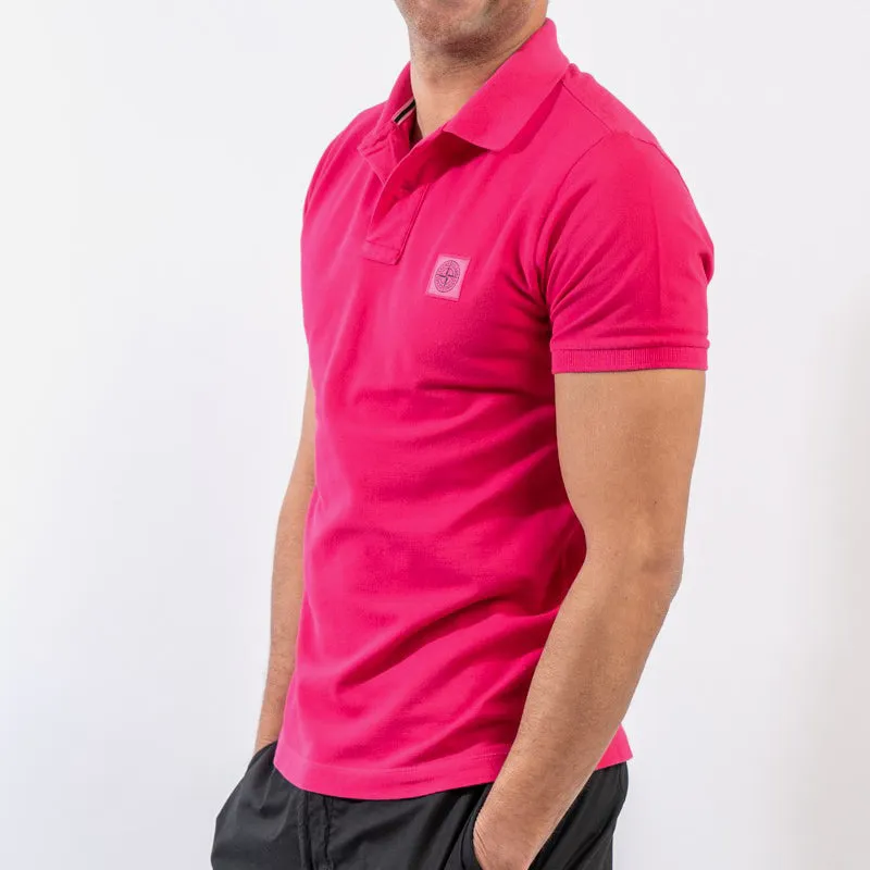 Fuchsia Stretch Piqué Stone Island Polo