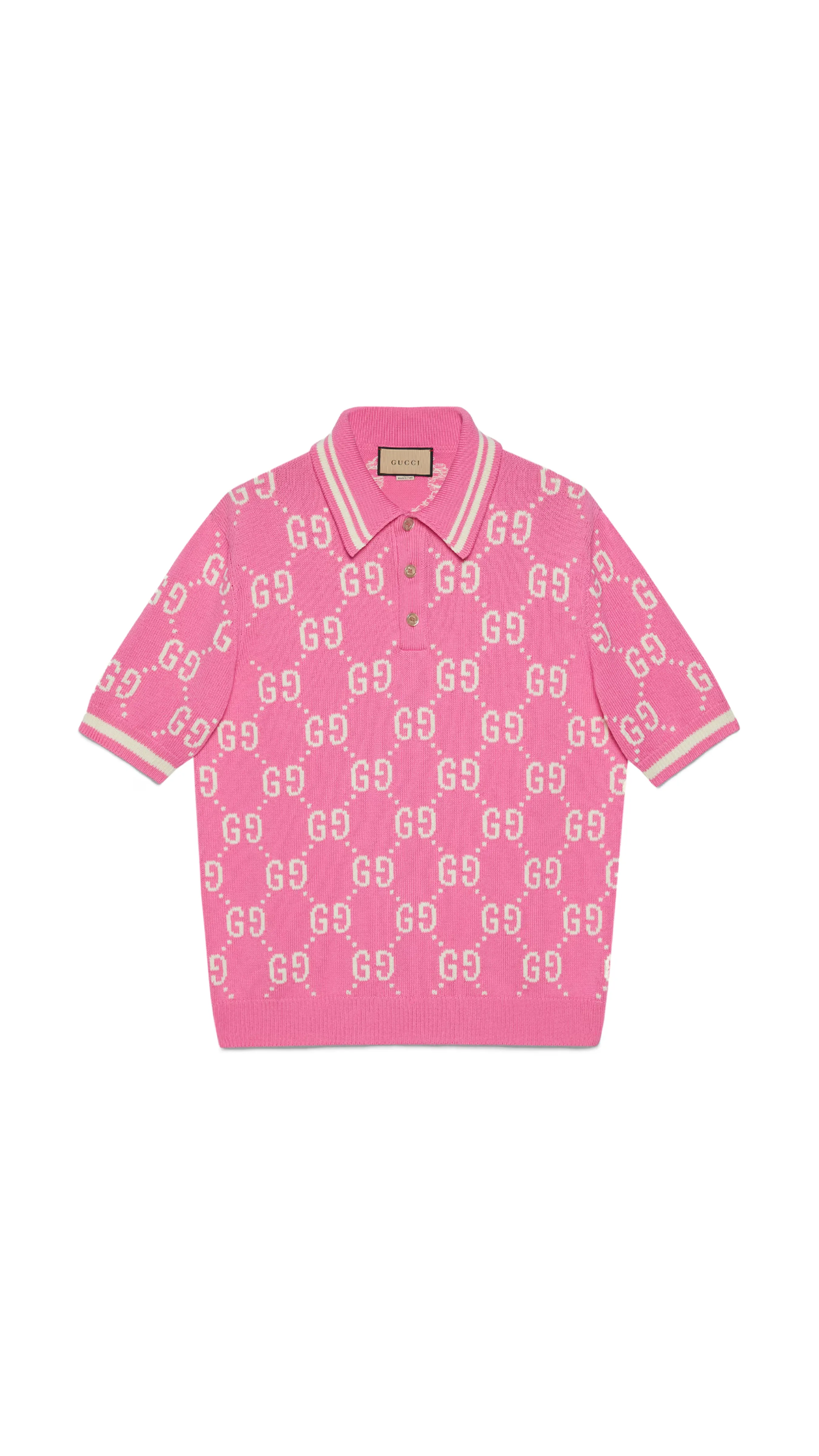 GG Pink Cotton Polo Shirt