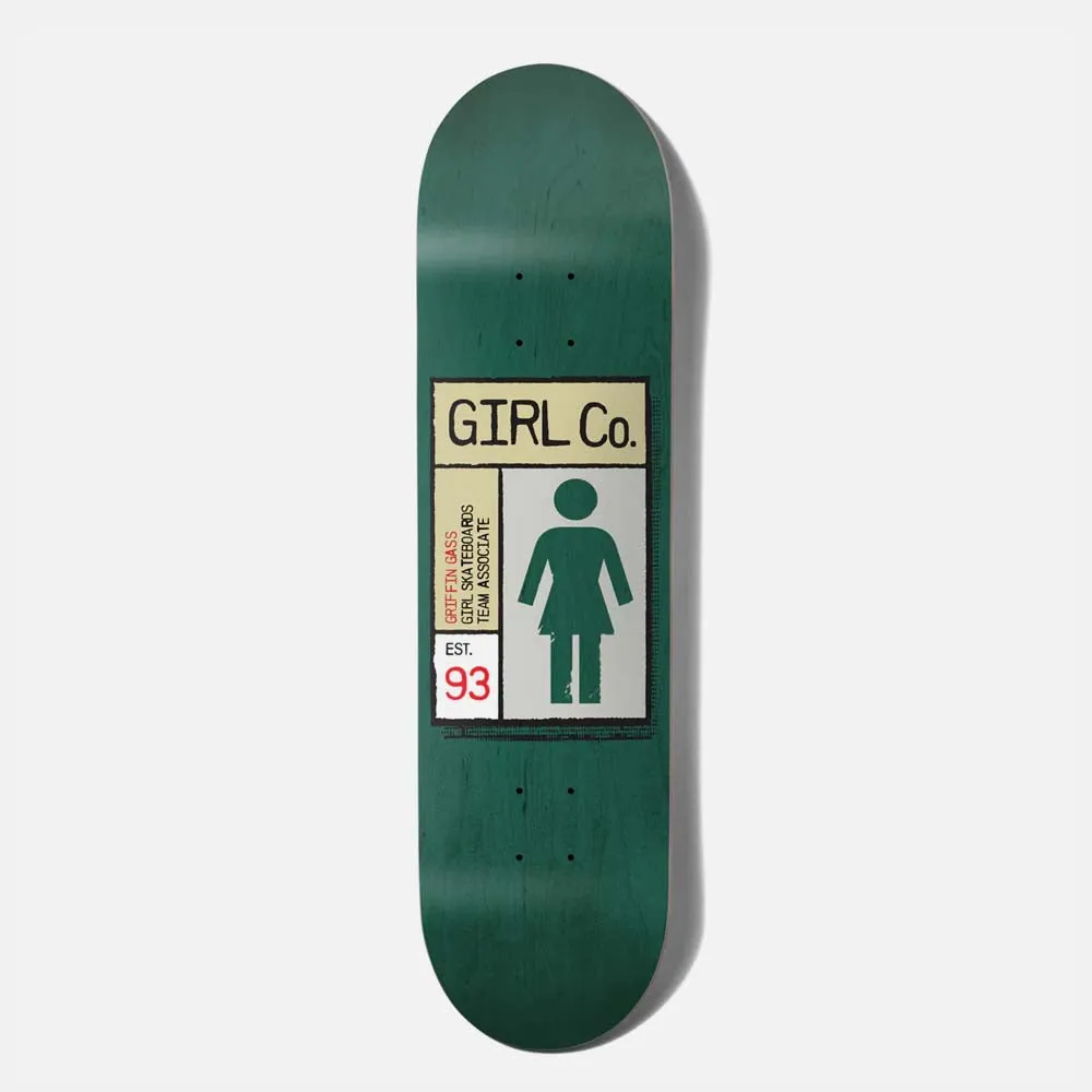 Girl Skateboards - 8.25 Griffin Gass Gridbox Skateboard Deck - Teal