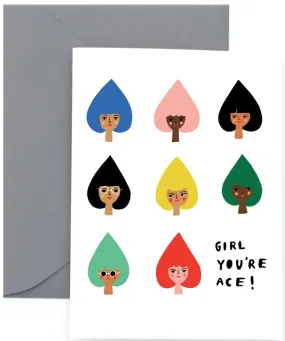 Ace Girl Notecard