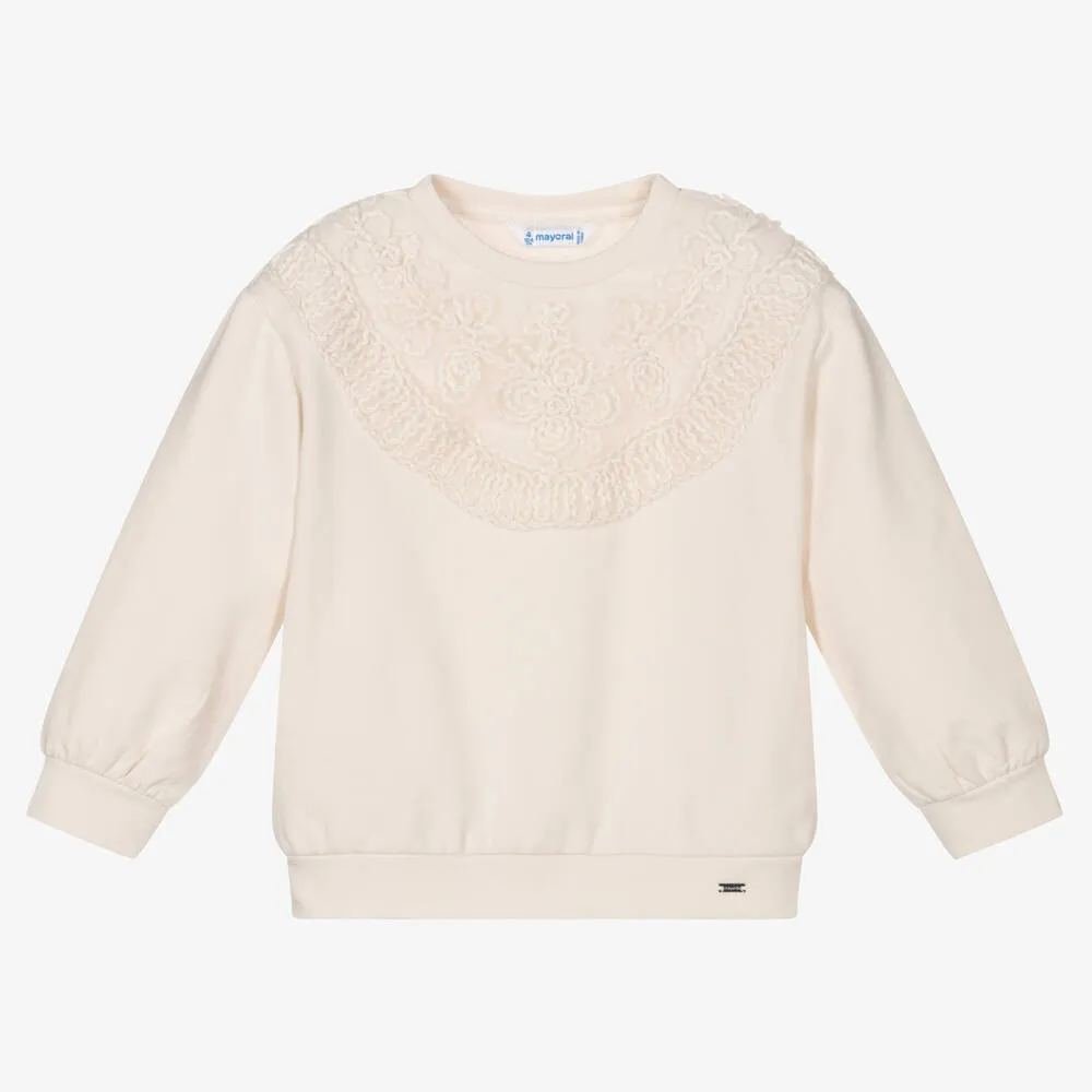 Girls Ivory Sweatshirt