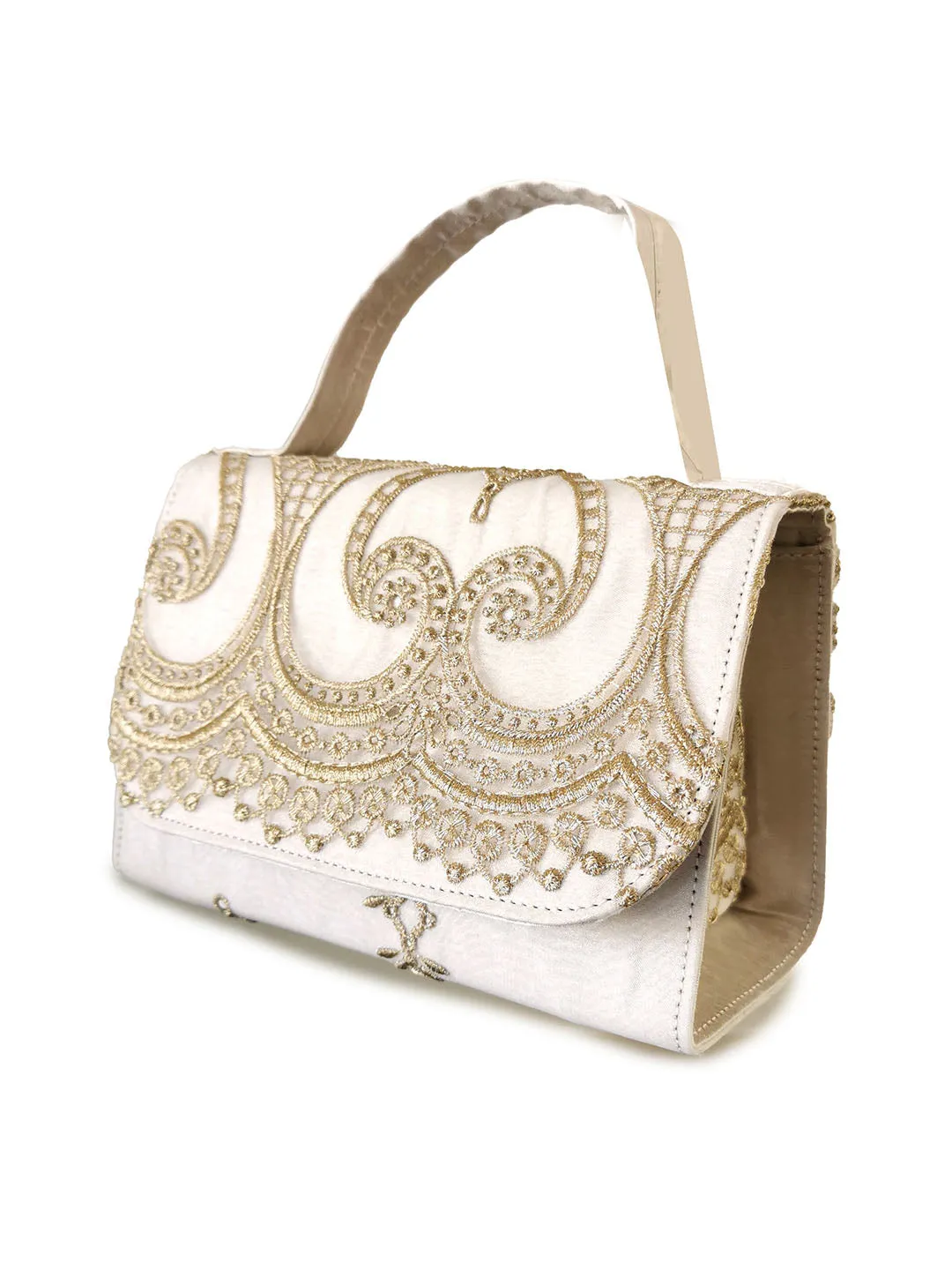 Gold Top Handle Bag