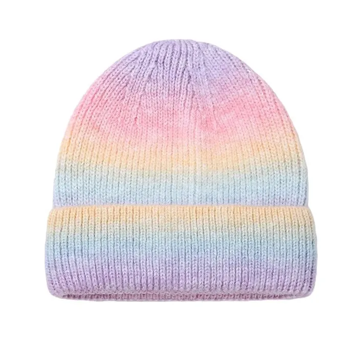 Gradient Knit Beanie Hat