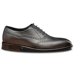 Calzoleria Toscana Gray Wingtip Oxfords