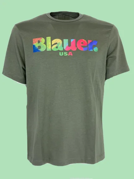 Green T-Shirt with Front Logo