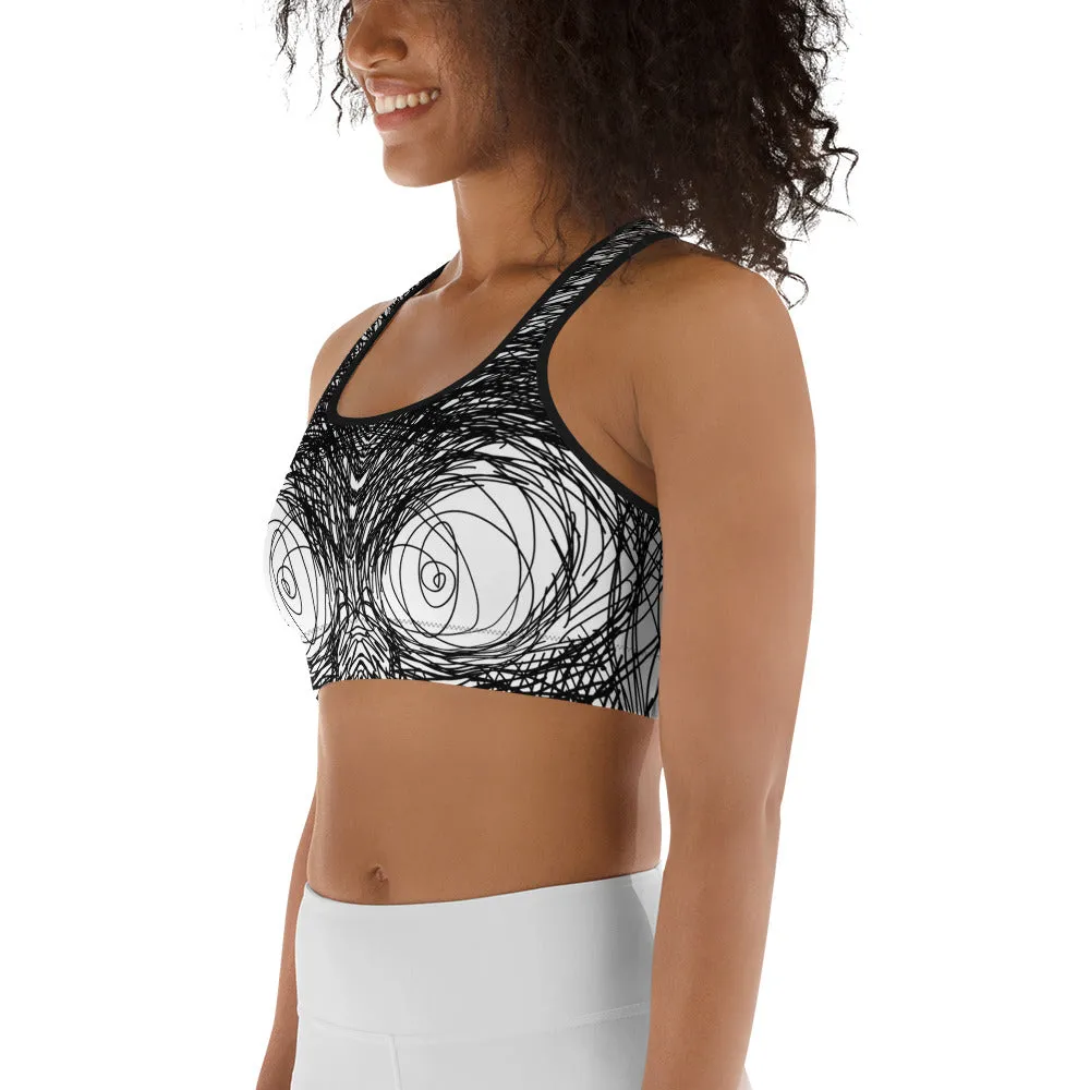 Hand Drawn Sports Bra