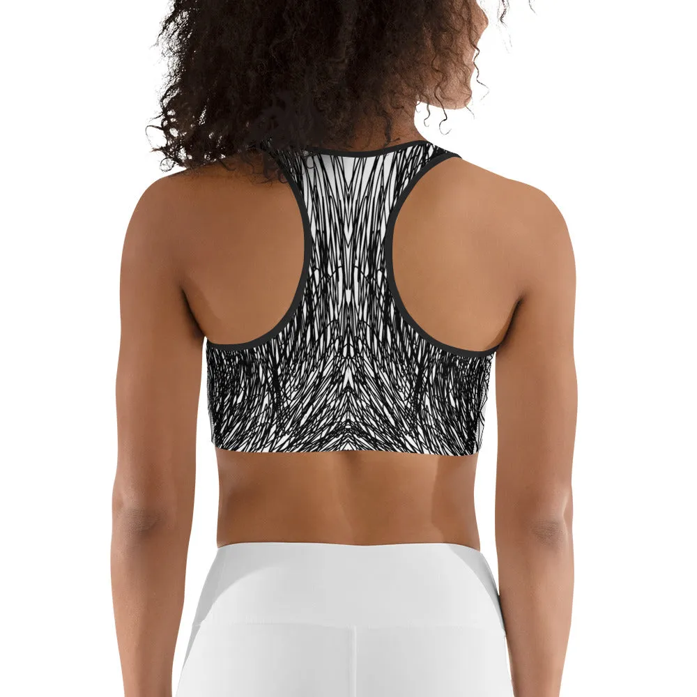 Hand Drawn Sports Bra