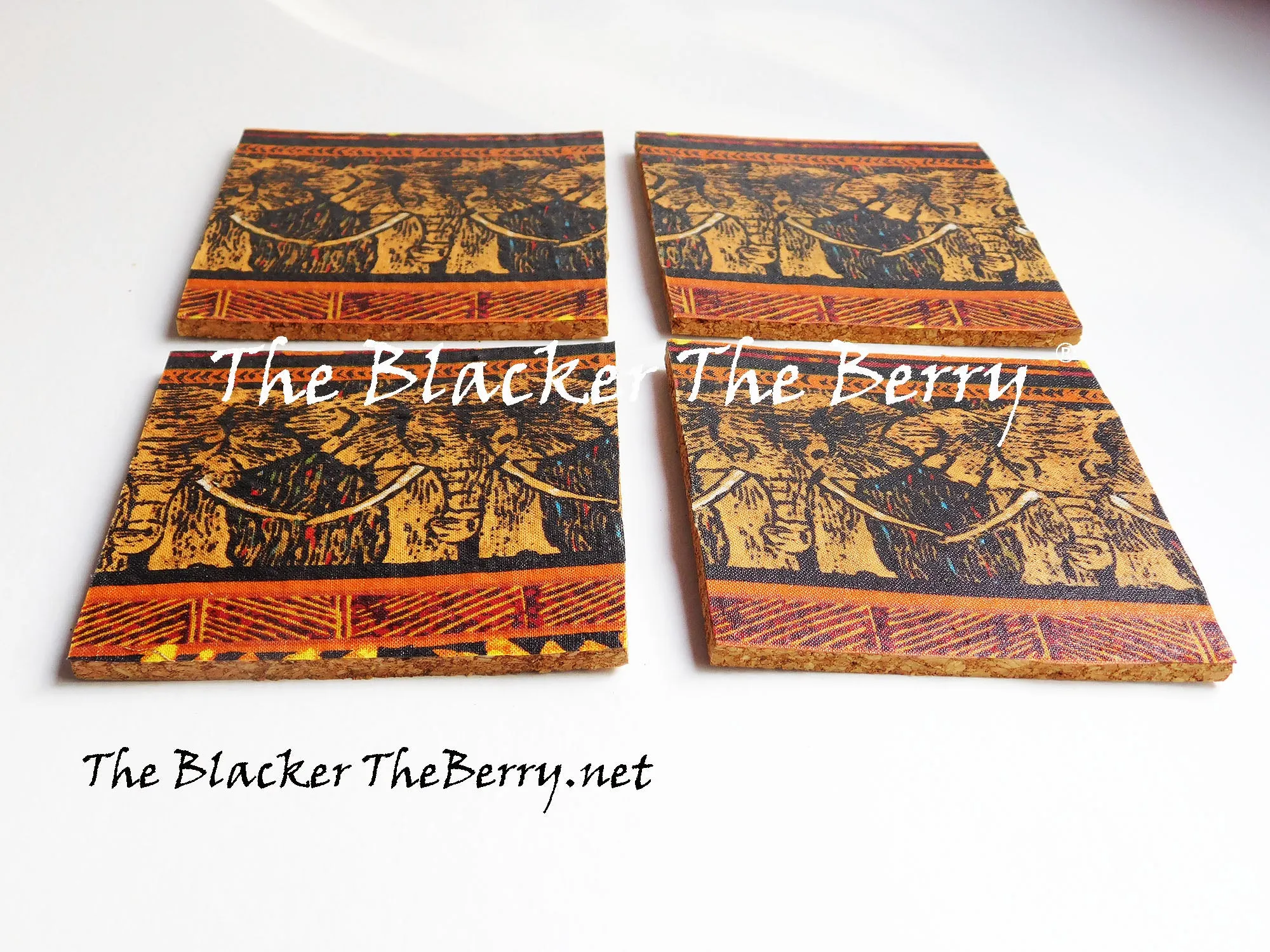 African Elephant Home Decor Coasters The Blacker The Berry