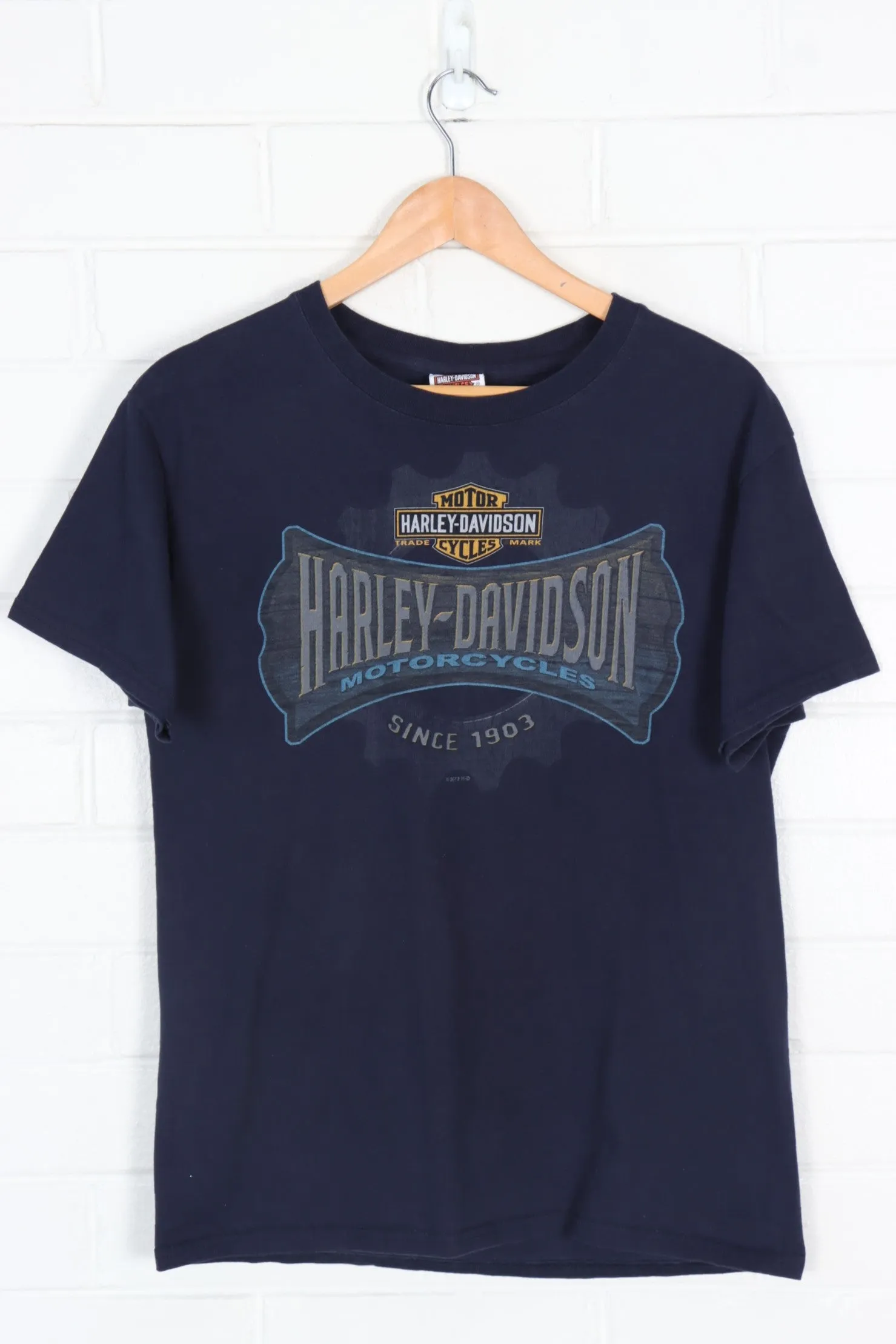 Harley Davidson Navy Natchez Trace Music Tee Medium.