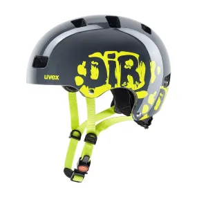 helmet Uvex Kid 3 - Dirtbike Grey/Lime - unisex junior